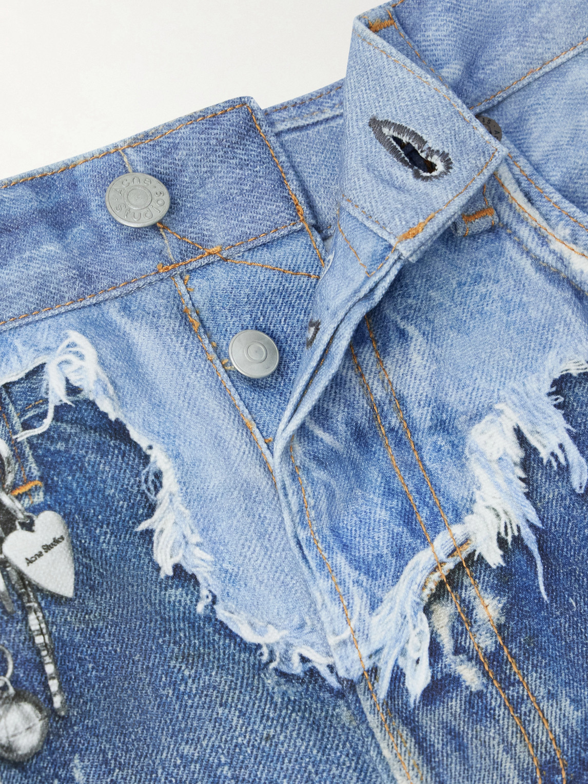 1981 Wide-Leg Trompe L'Oeil Printed Organic Jeans