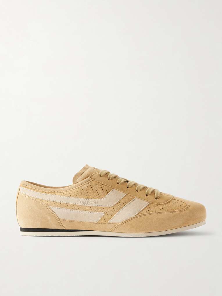 Tom Ford — Brook Perforated Suede Sneakers