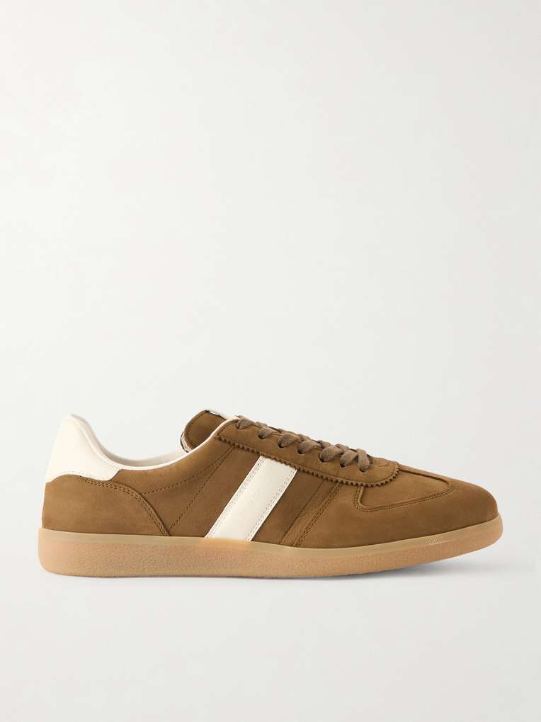 Tom Ford — Terence Leather-Trimmed Nubuck Sneakers
