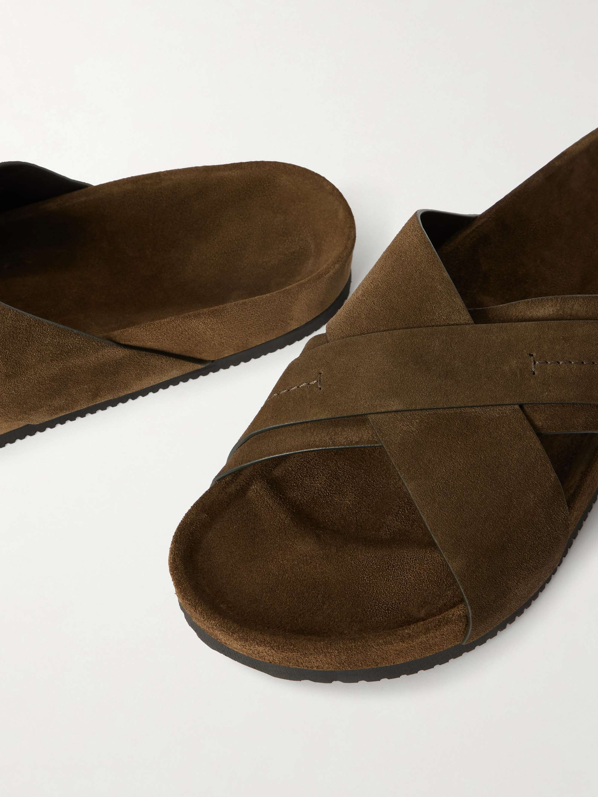 Tom ford wiglow perforated suede leather sandals size 9 TOM FORD Wicklow Suede Sandals for Men | MR PORTER main image 2