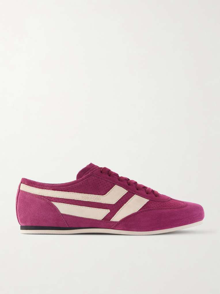 Tom Ford — Brook Perforated Suede Sneakers