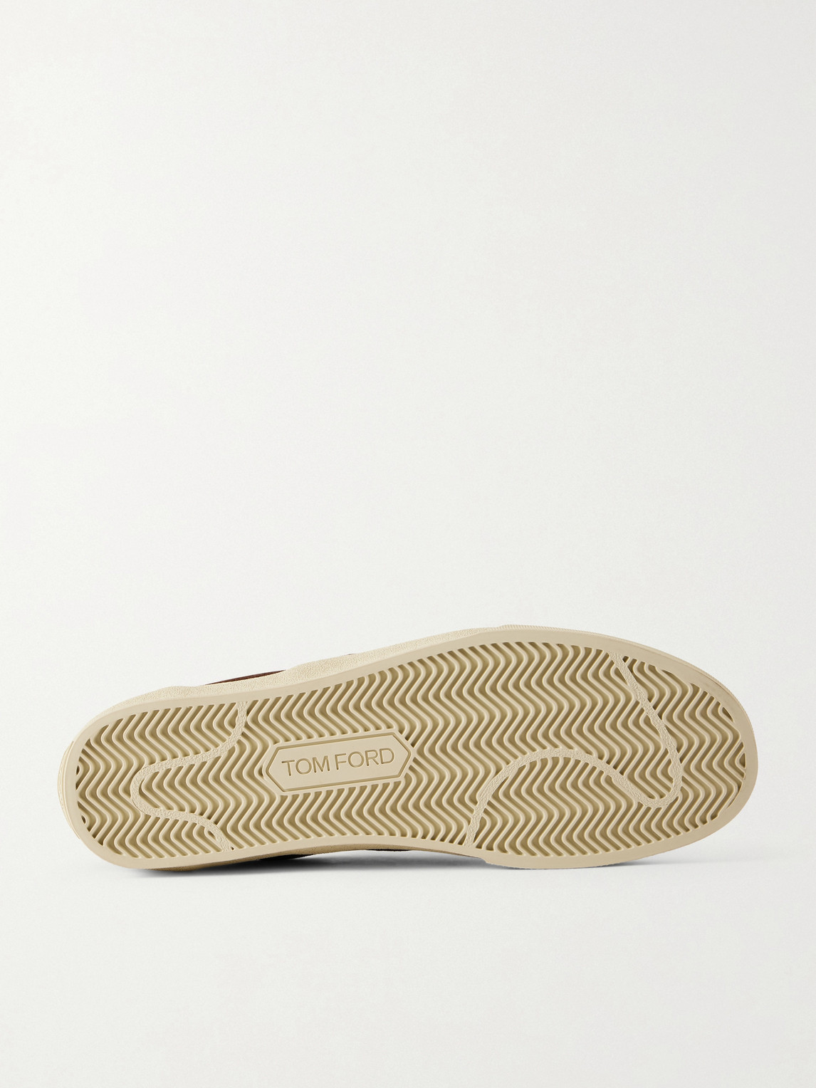 Tom Ford Sneakers Slip On Perforated Round Toe Rubber Sole In Brown