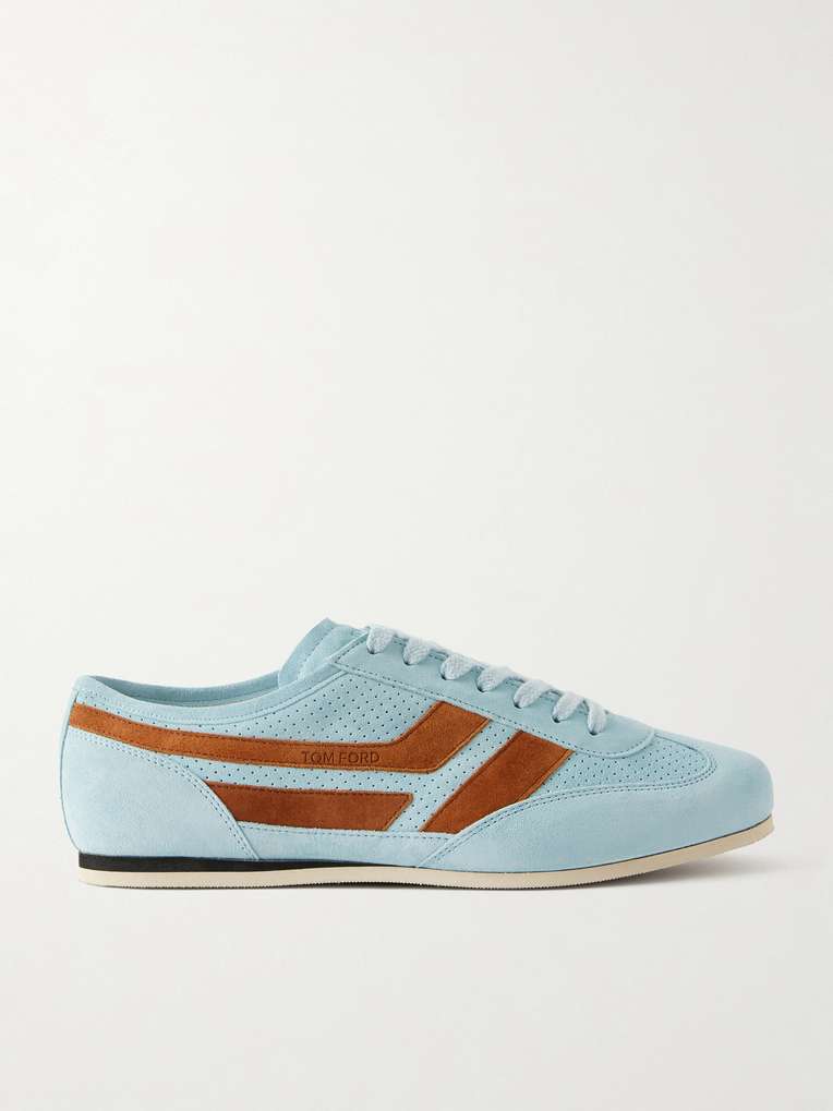 Tom Ford — Brook Perforated Suede Sneakers
