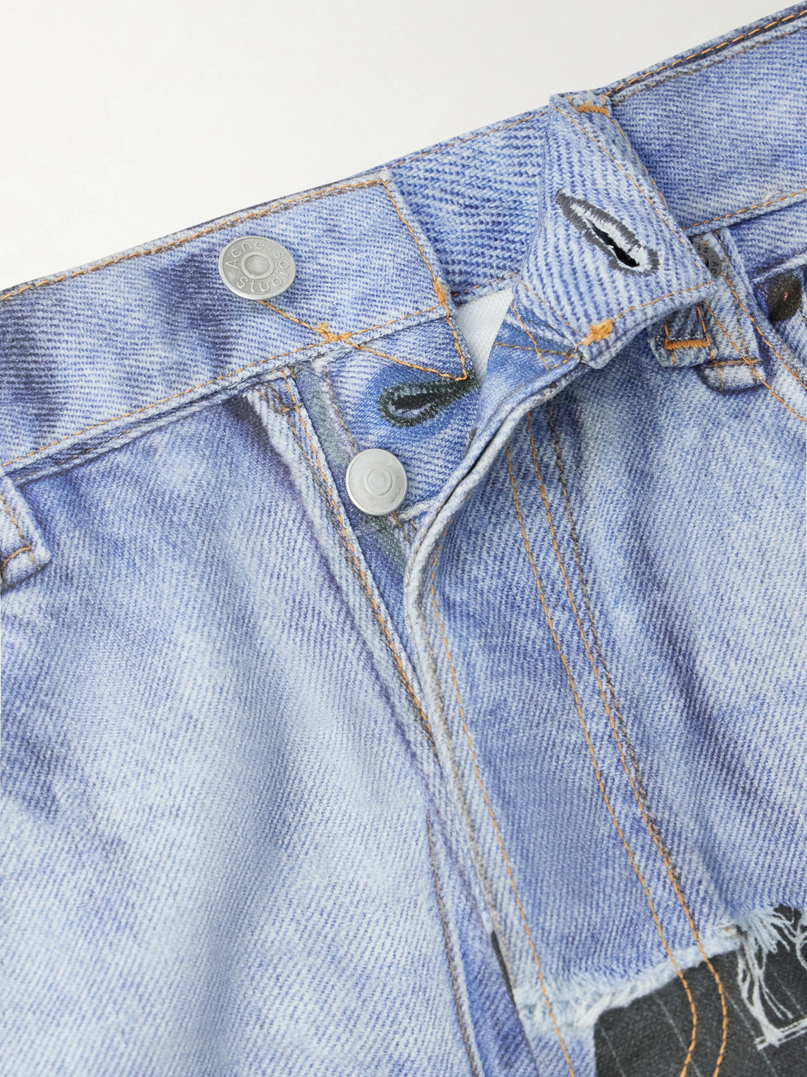 1981 Straight-Leg Trompe L'Oeil Organic Jeans