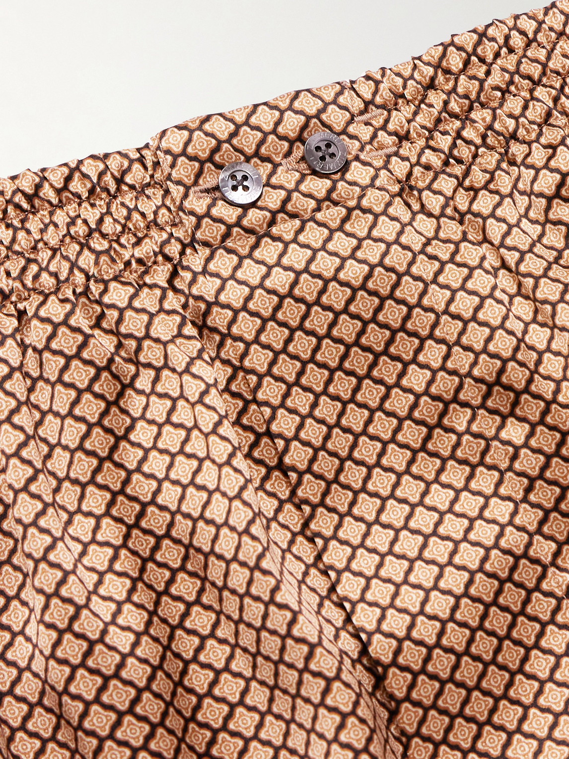  Zimmerli - Printed Silk-satin Boxer Shorts - Men - Gold - S 