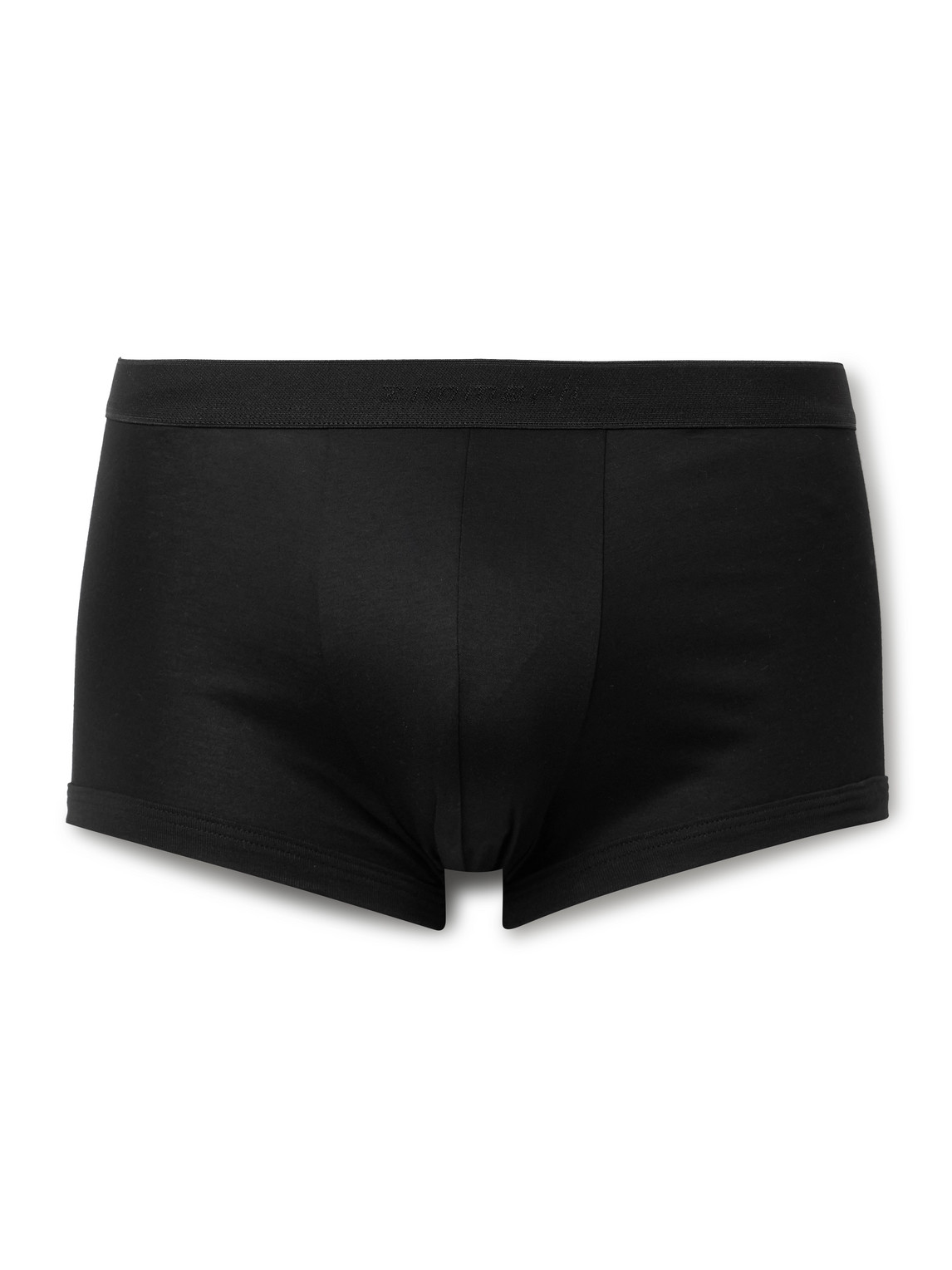 Zimmerli Sea Island Cotton Boxer Briefs In Black