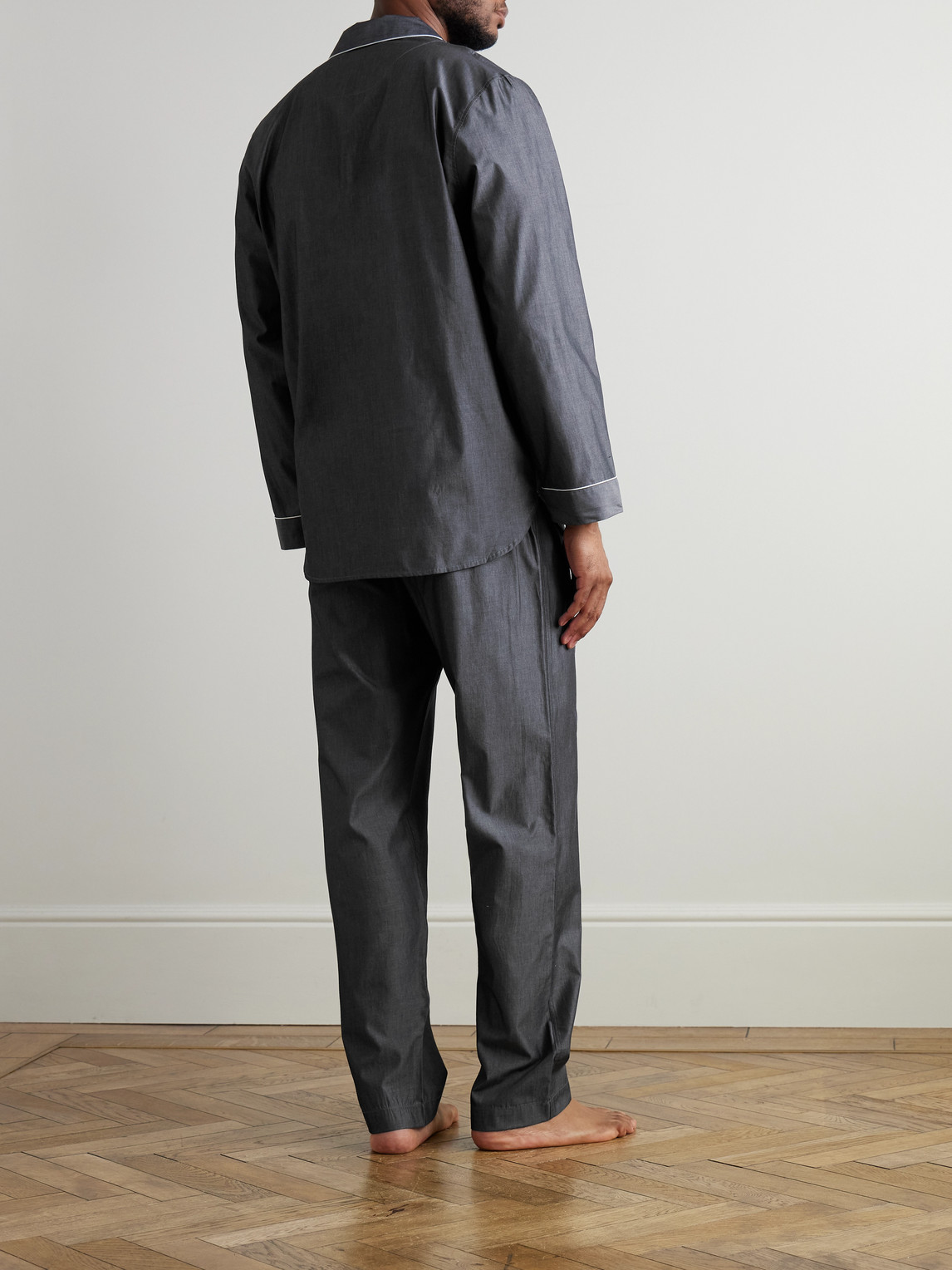 Zimmerli Cotton Pyjama Set In Gray