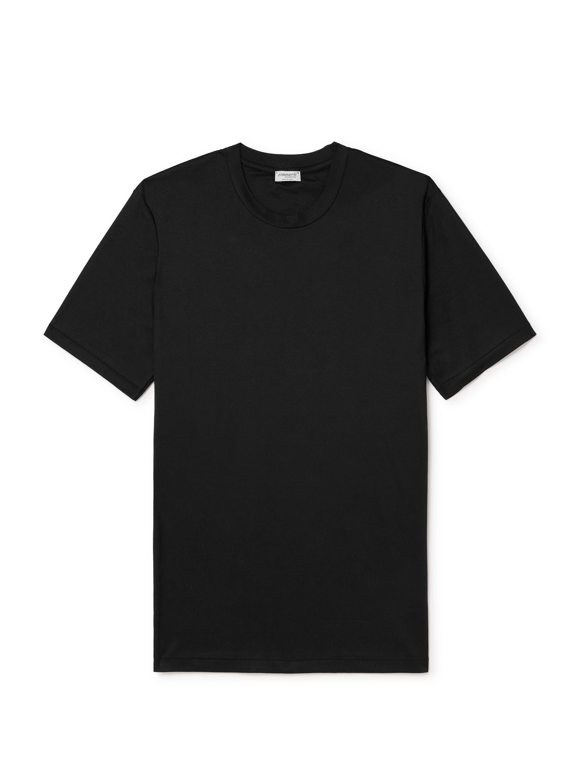 Zimmerli Sea Island Cotton-jersey T-shirt In Black