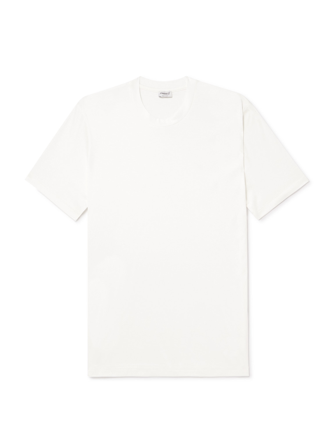 Zimmerli Sea Island Cotton-jersey T-shirt In White
