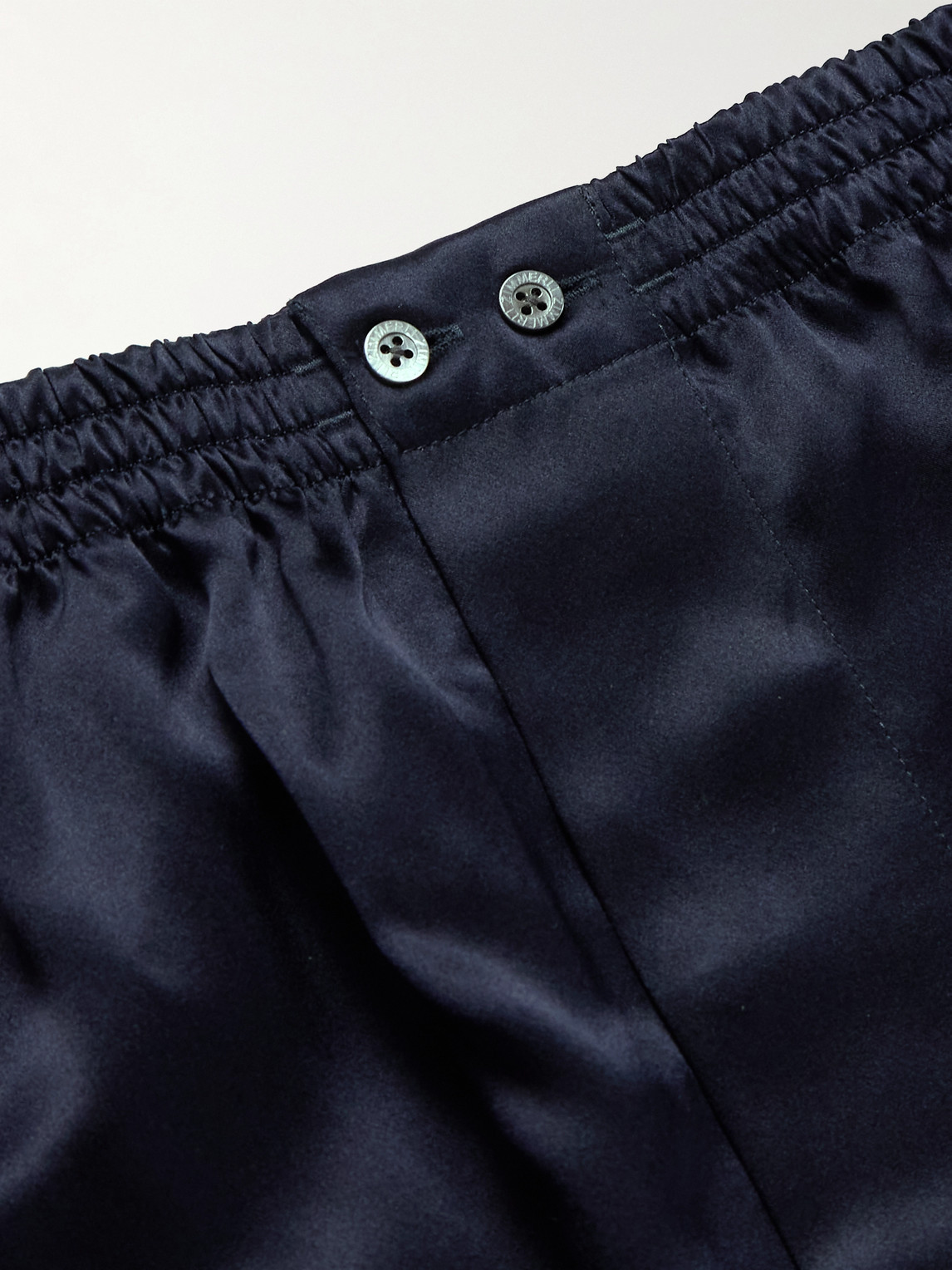 Zimmerli Silk-satin Boxer Shorts In Blue