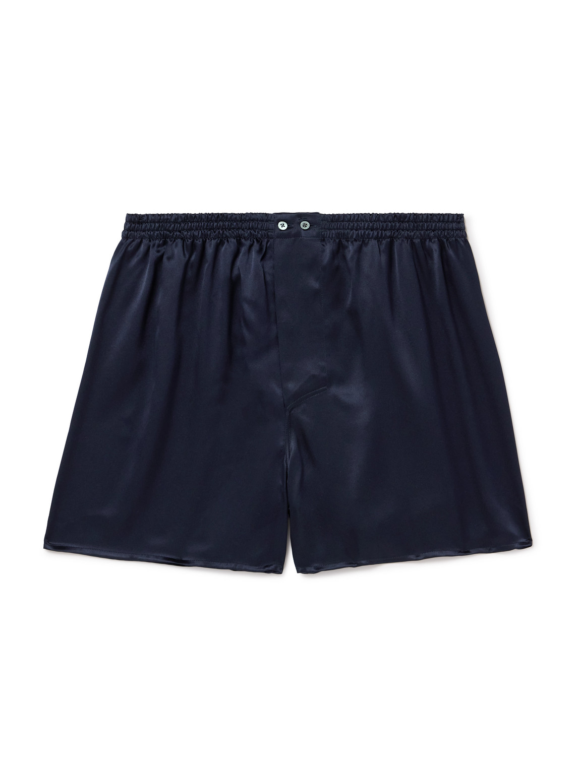Zimmerli Silk-satin Boxer Shorts In Blue