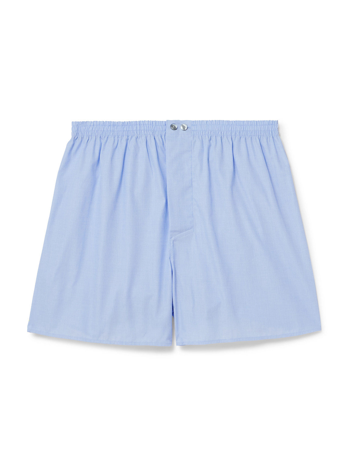 Zimmerli End-on-end Cotton Boxer Shorts In Blue