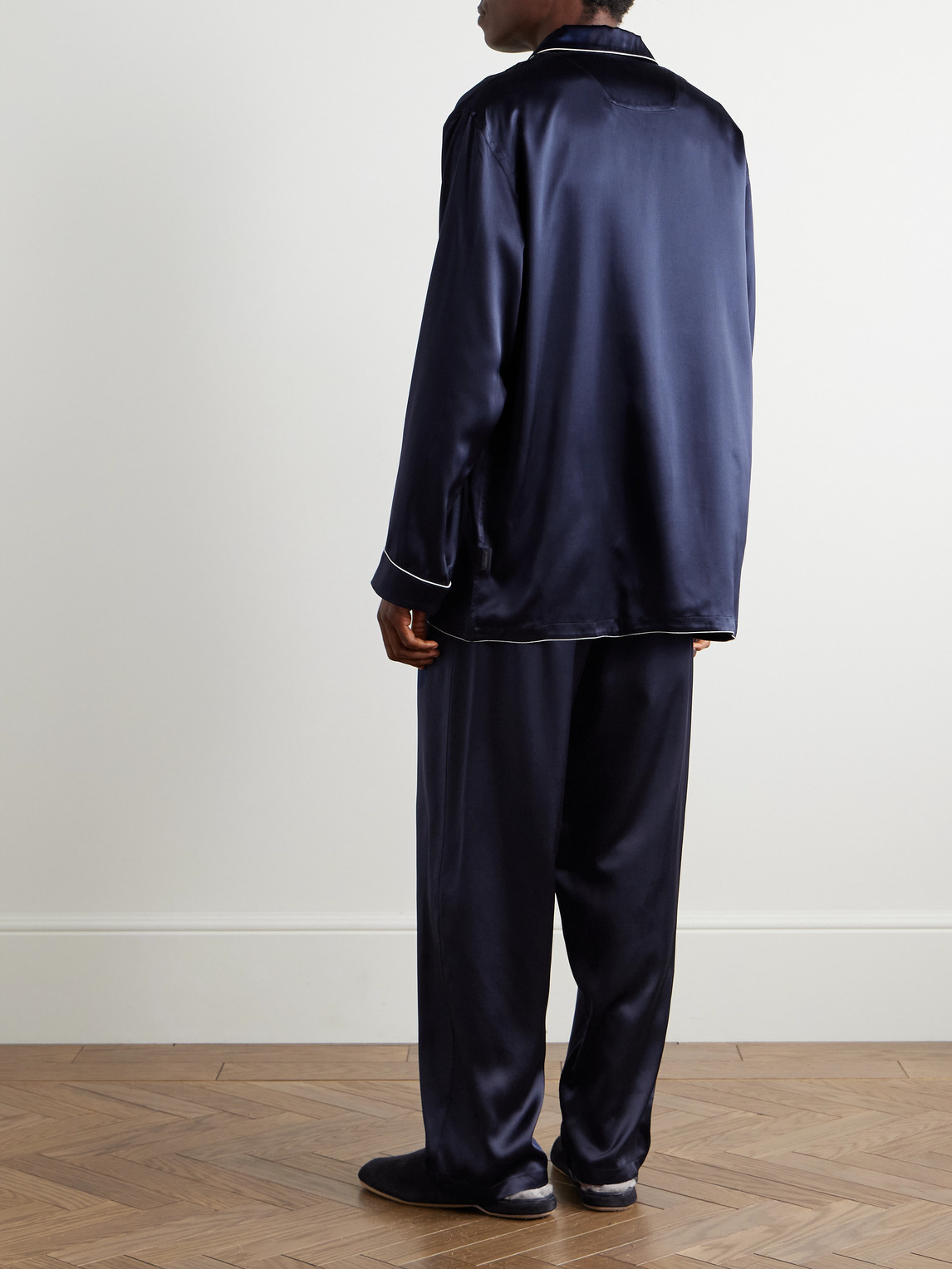  Zimmerli - Silk-satin Pyjama Set - Men - Blue - S 