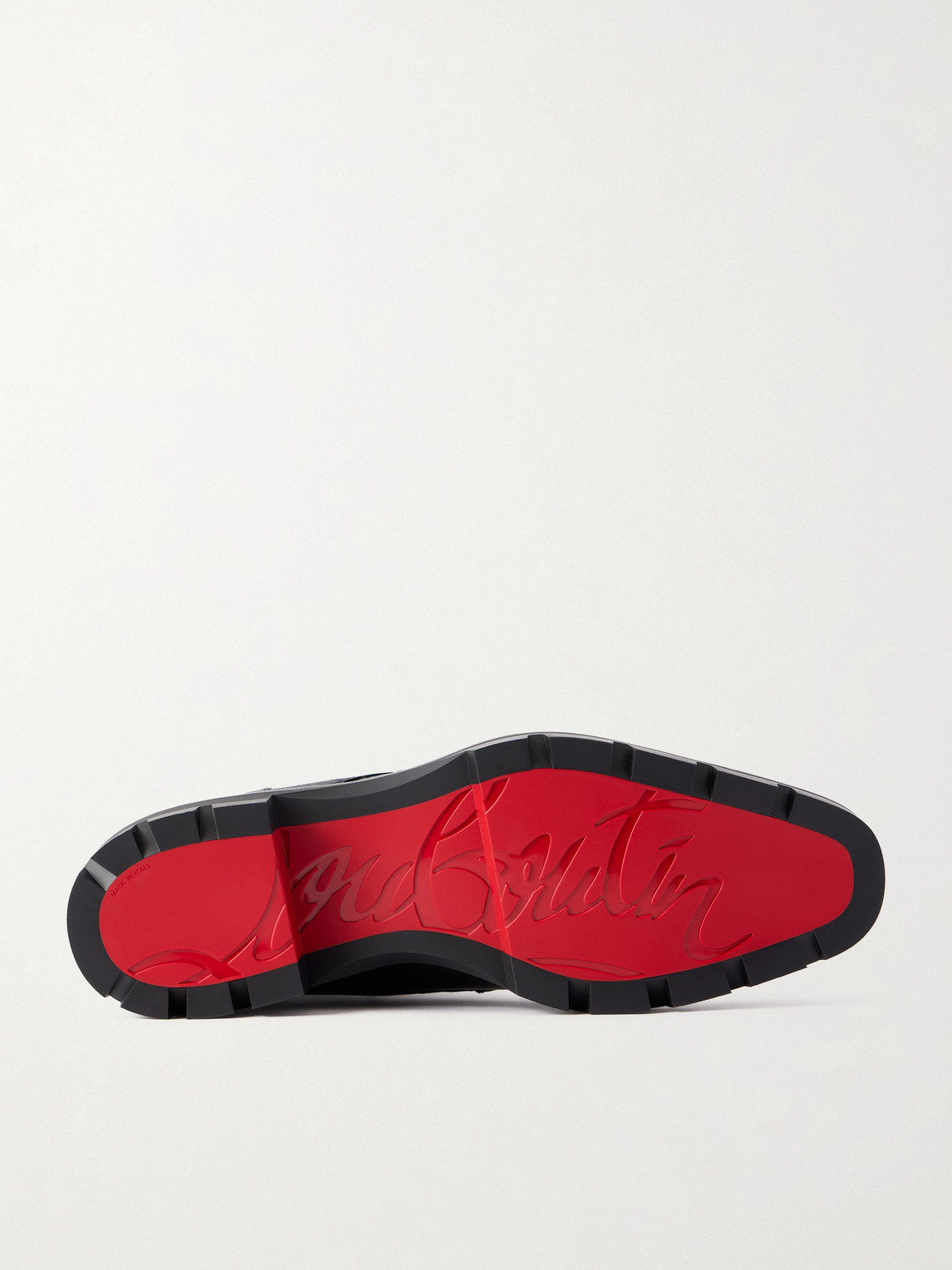  Christian Louboutin - Caracolo Lion Smooth And Full-grain Leather Lace-up Boots - Men - Black - Eu 45 