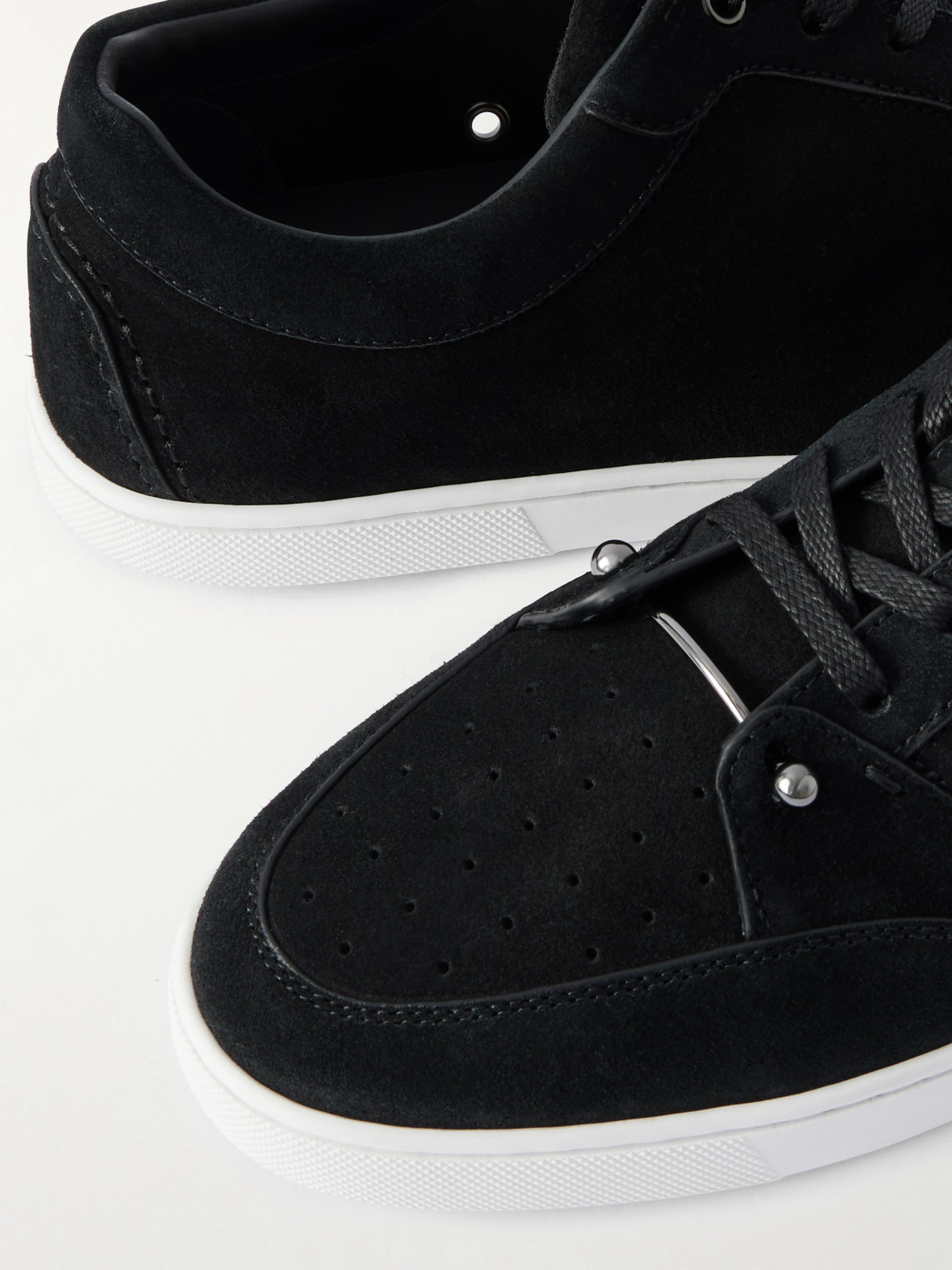 Christian Louboutin Chambelisneak Crosta Calf Leather Sneakers In Black