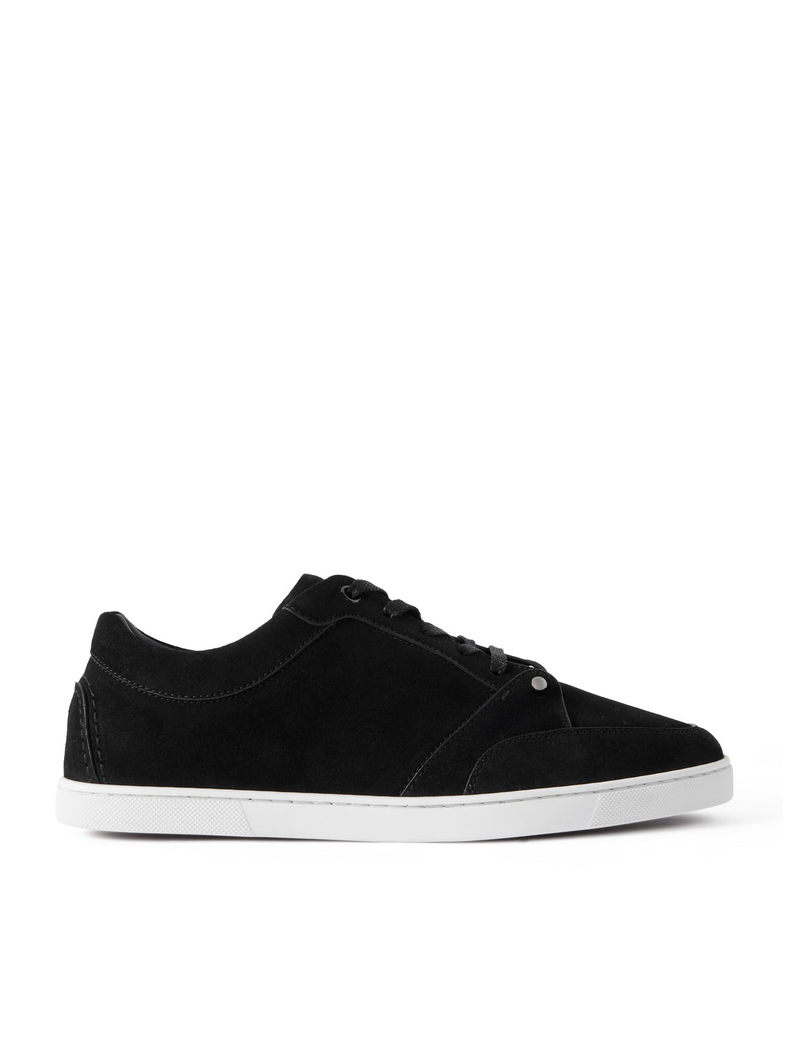 Christian Louboutin Chambelisneak Crosta Calf Leather Sneakers In Black