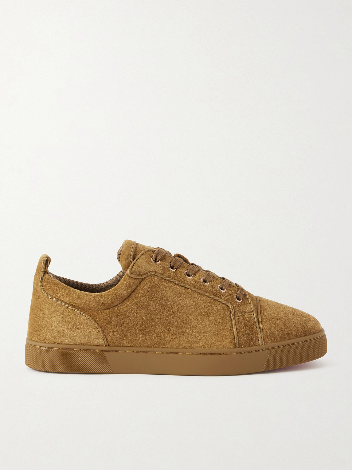 Christian Louboutin Louis Junior Grosgrain-Trimmed Suede Sneakers EU 46