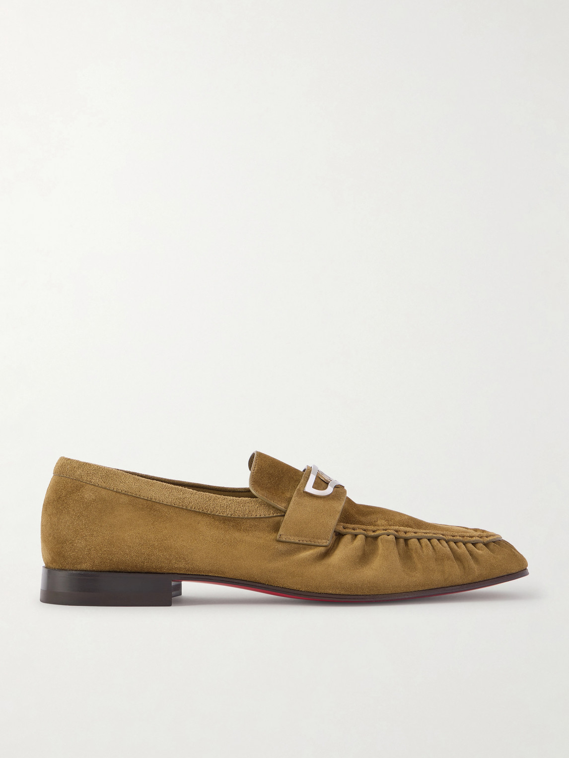 Christian Louboutin Mocallista Embellished Suede Penny Loafers EU 45