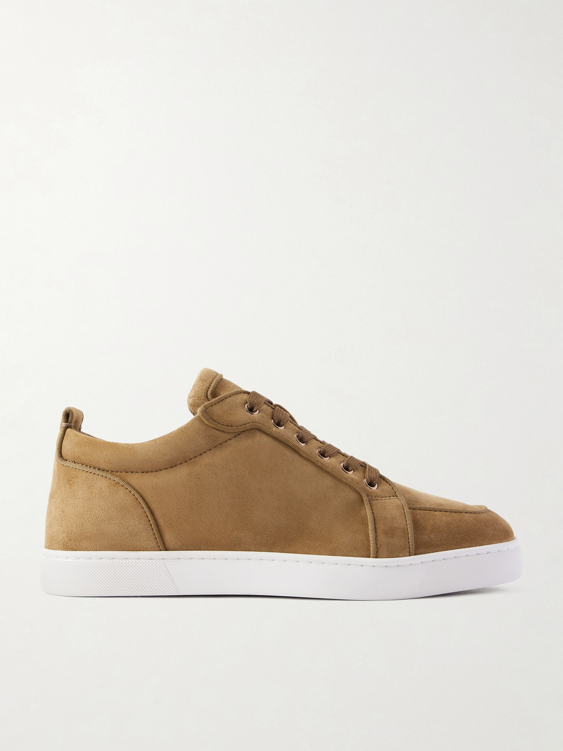Christian Louboutin Rantulow Orlato Grosgrain-Trimmed Suede Sneakers EU 43.5