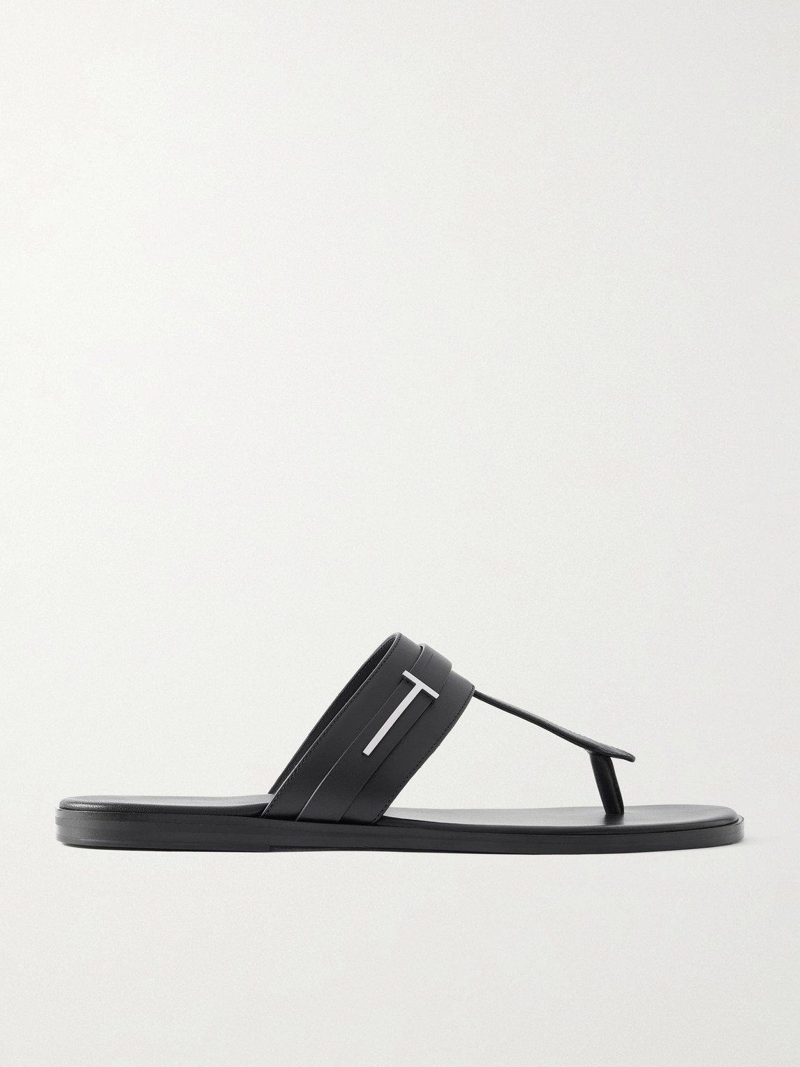 Tom Ford Brighton Leather Sandals In Black