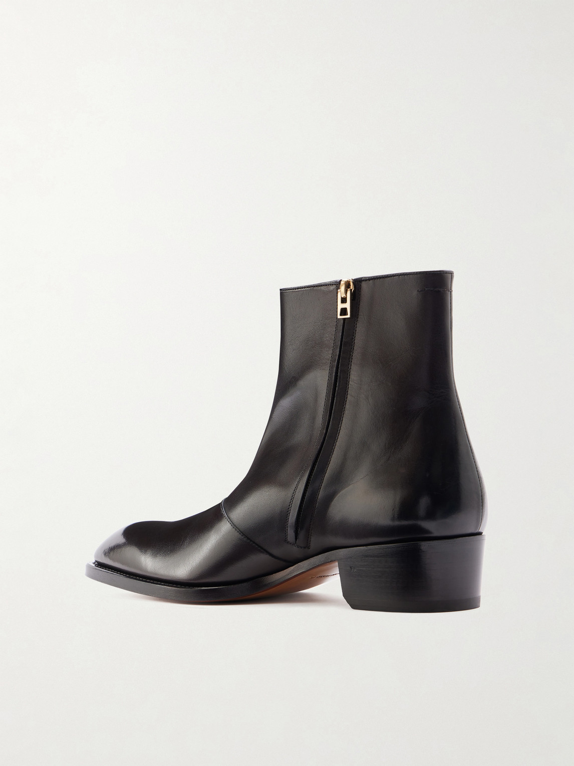 Tom Ford Leather Boots In Black