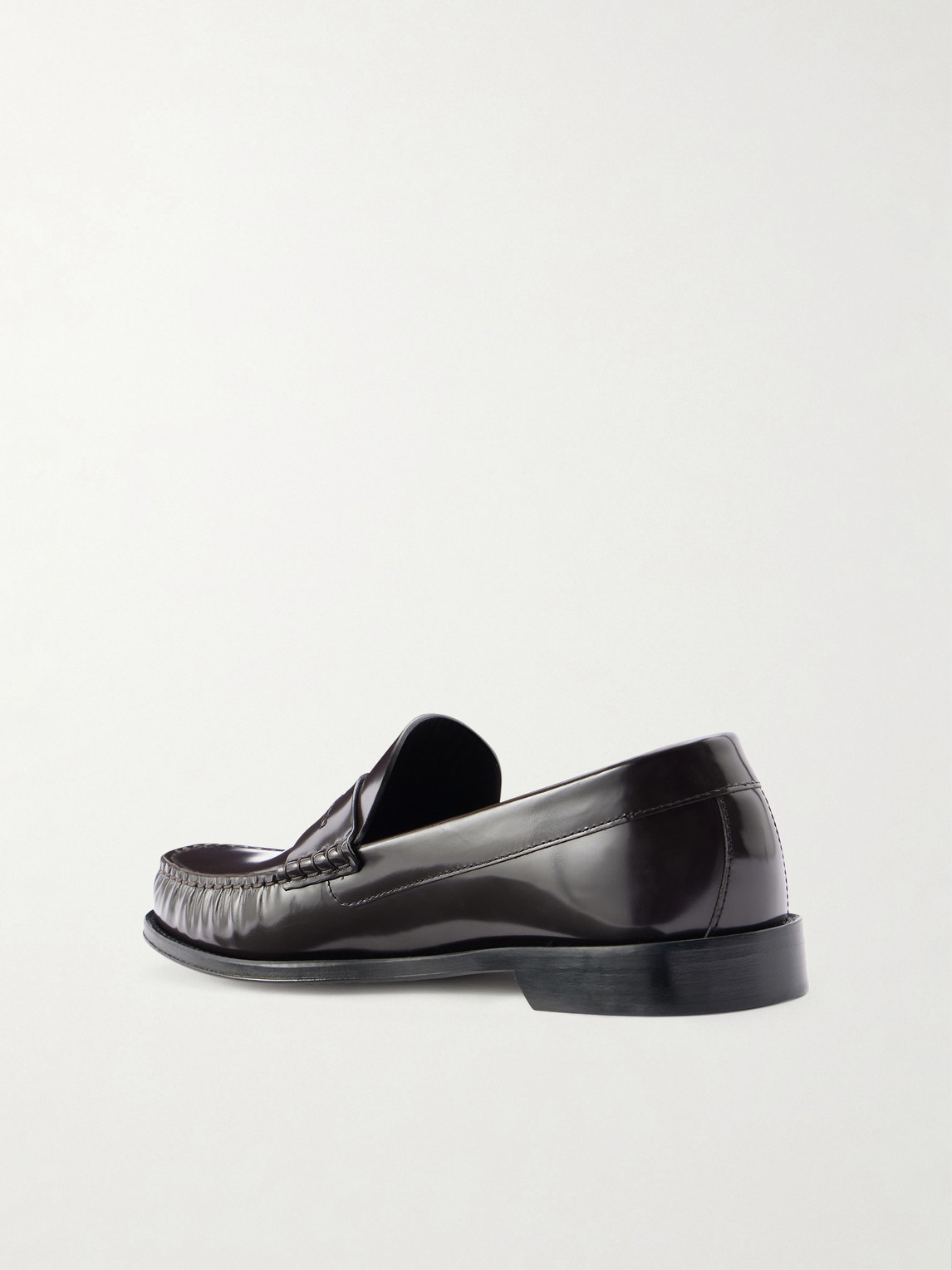 Polished-Leather Loafers