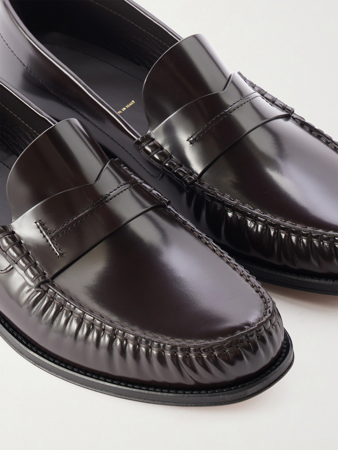 Polished-Leather Loafers