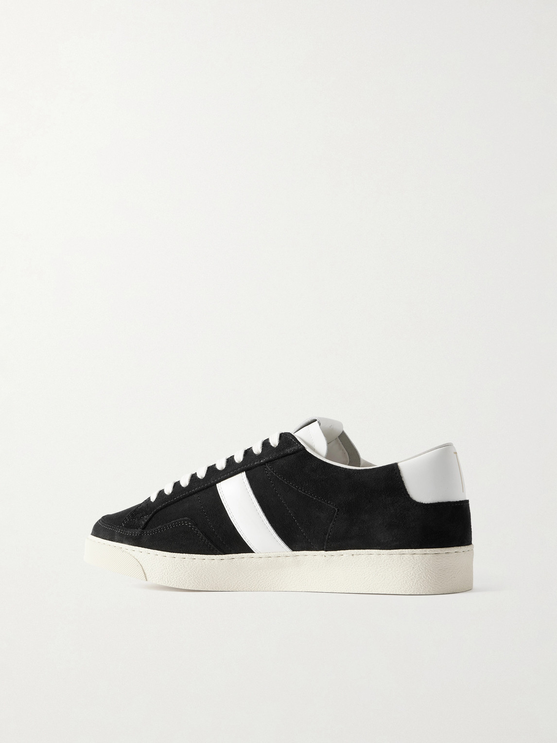 Tom Ford Blake Leather-trimmed Suede Sneakers In Black