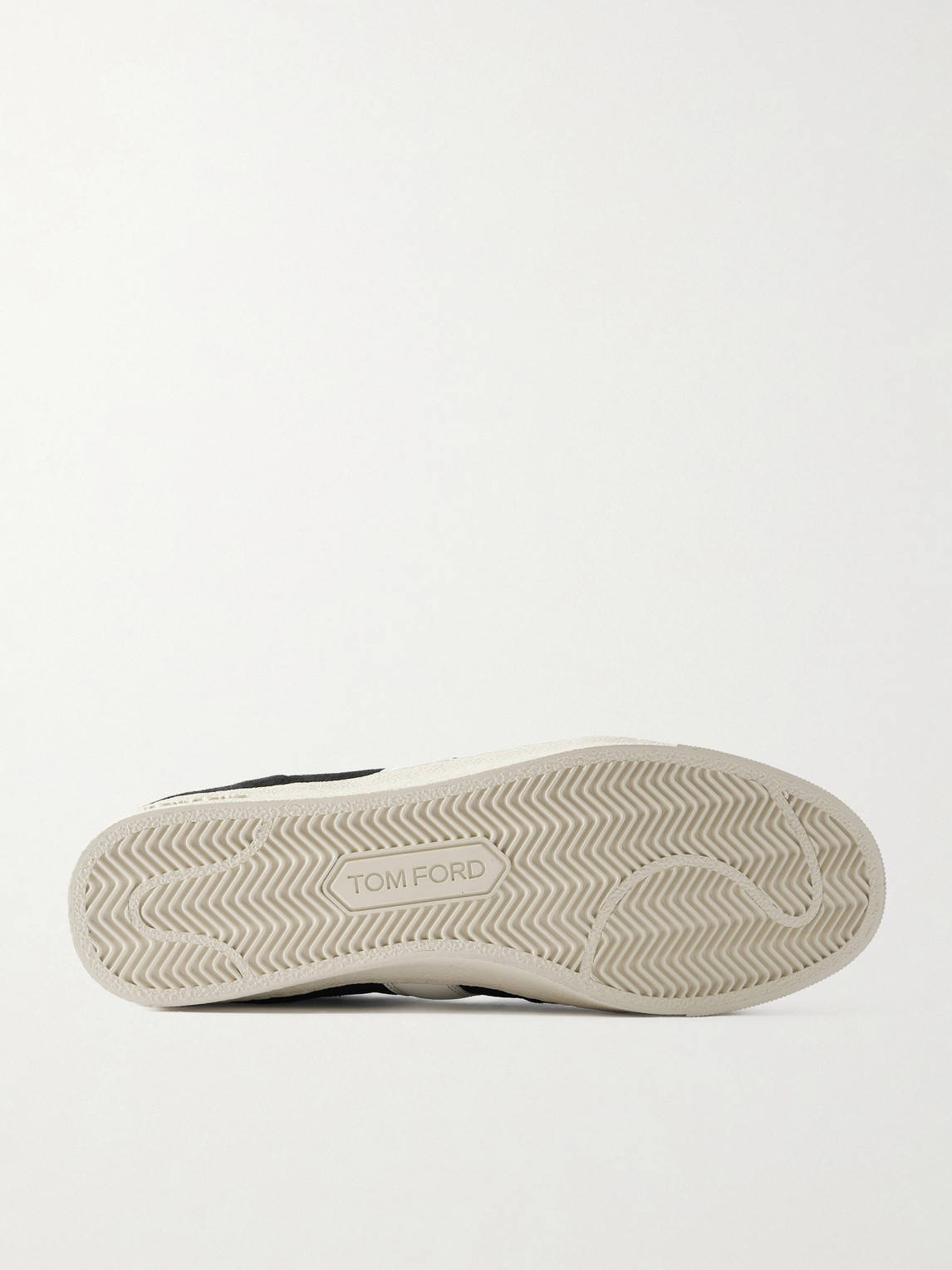 Tom Ford Blake Leather-trimmed Suede Sneakers In Black