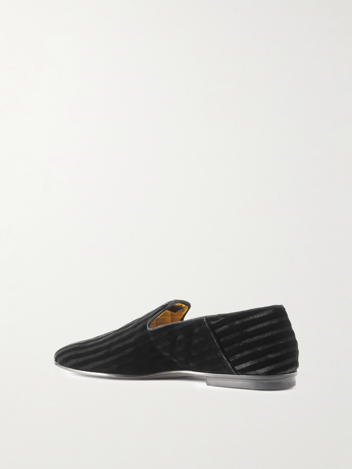  Tom Ford - Steven Striped Velvet Slippers - Men - Black - Eu 40 