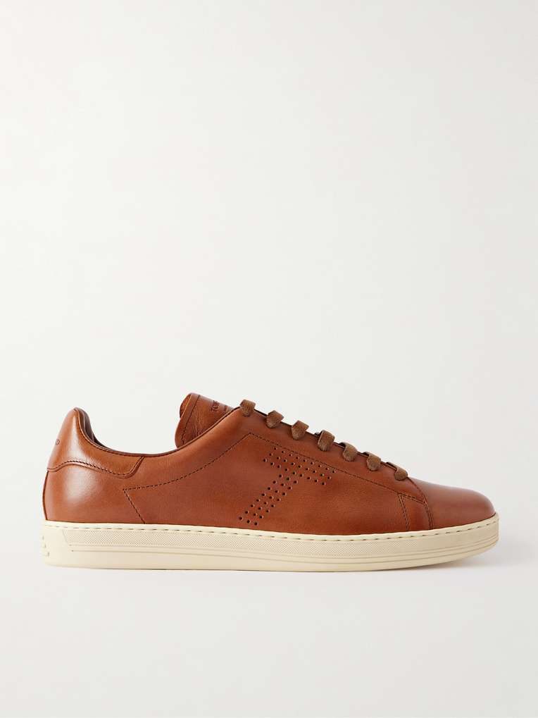 Tom Ford — Warwick Perforated Leather Sneakers
