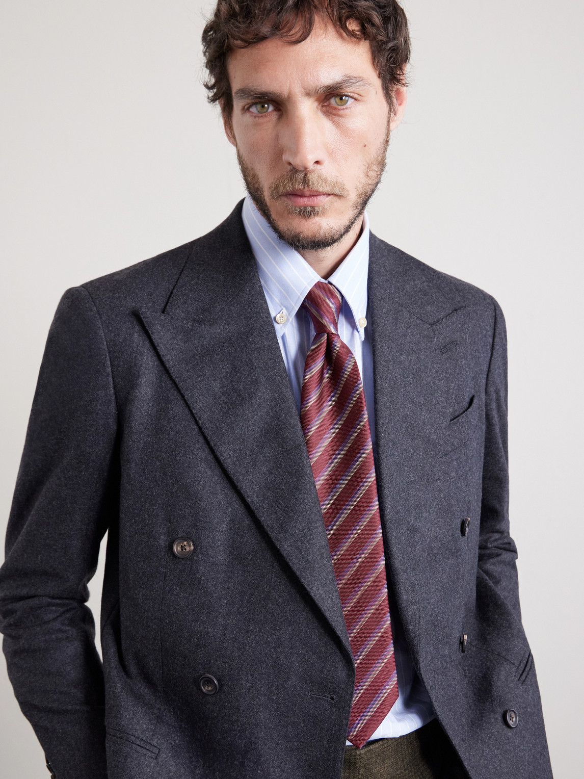 8.5cm Striped Silk-Jacquard Tie — 2