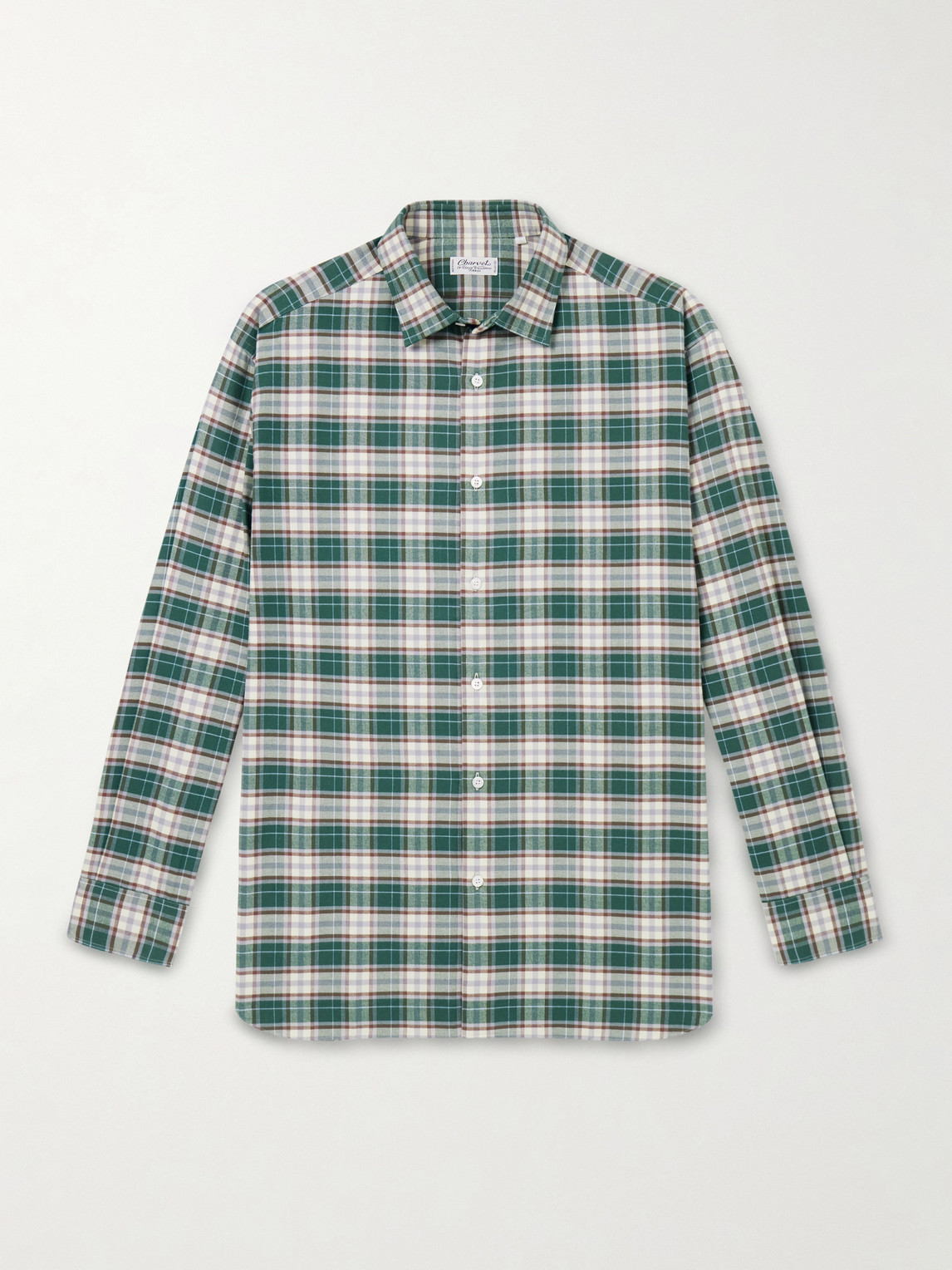Charvet Checked Cotton-Flannel Shirt - Men
