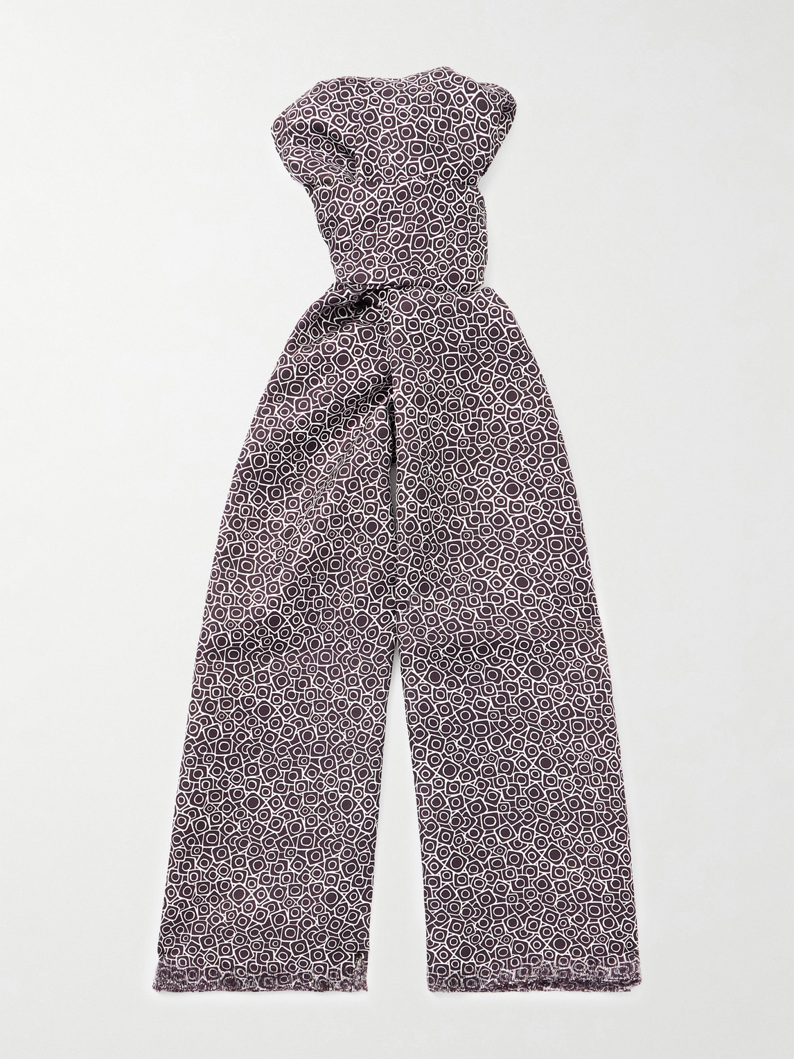 Charvet Printed Silk-voile Scarf In Brown