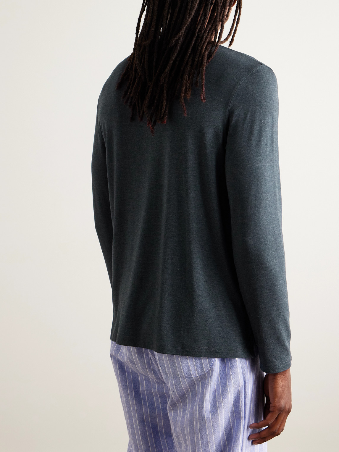 Derek Rose Marlowe Stretch-micro Modal Jersey T-shirt In Gray