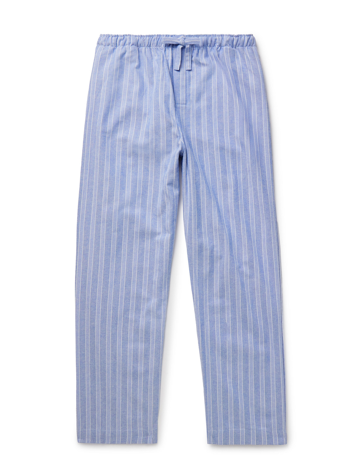 Derek Rose – Arran 20 Straight-Leg Striped Herringbone Brushed-Cotton Pyjama Trousers