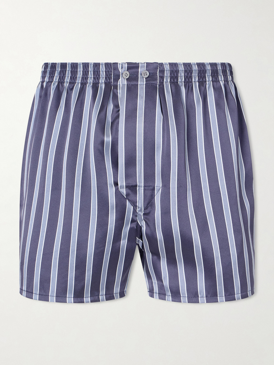 Derek Rose – Brindisi 123 Striped Silk-Satin Boxer Shorts
