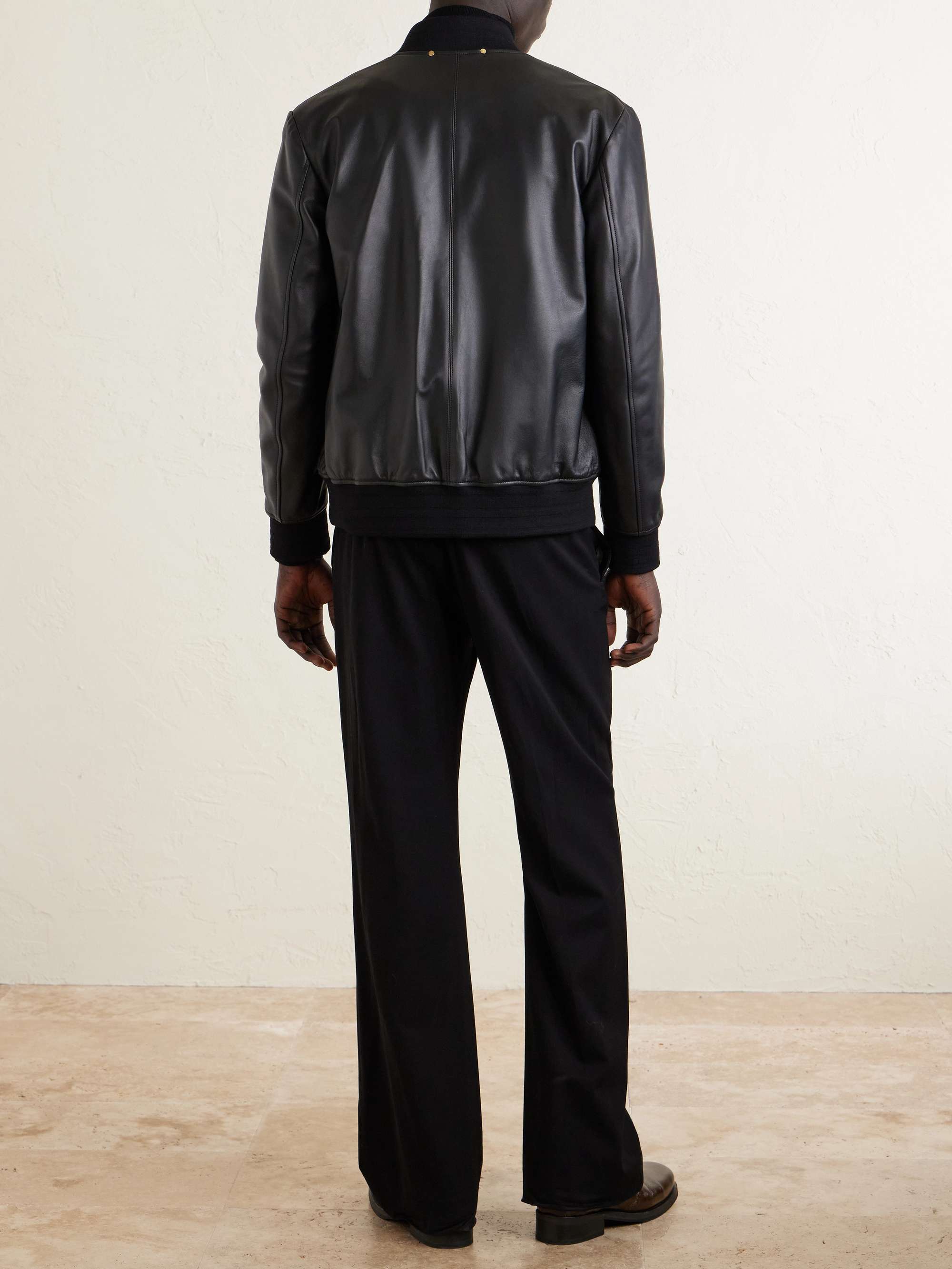 PAUL SMITH Leather Bomber Jacket for Men | MR PORTER