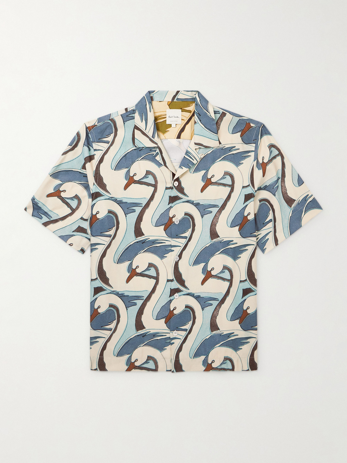Paul Smith Camp-Collar Printed atin hirt - Men