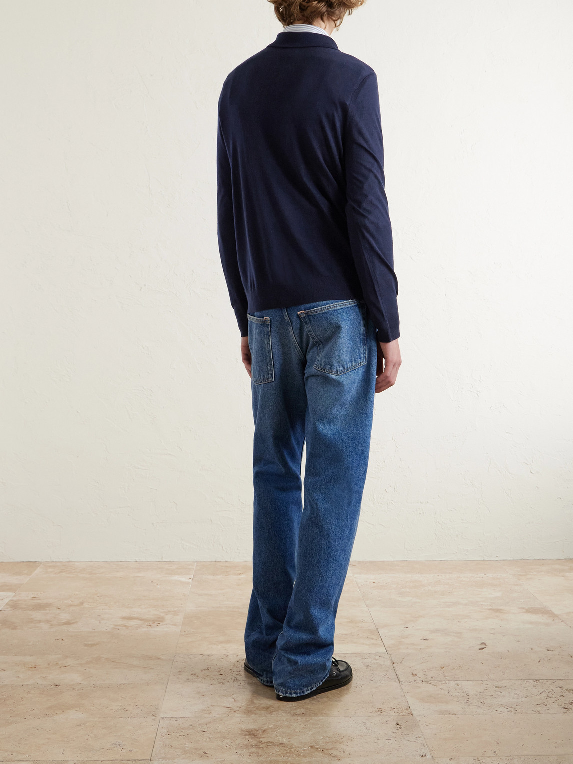  Paul Smith - Merino Wool Polo Shirt - Men - Blue - S 