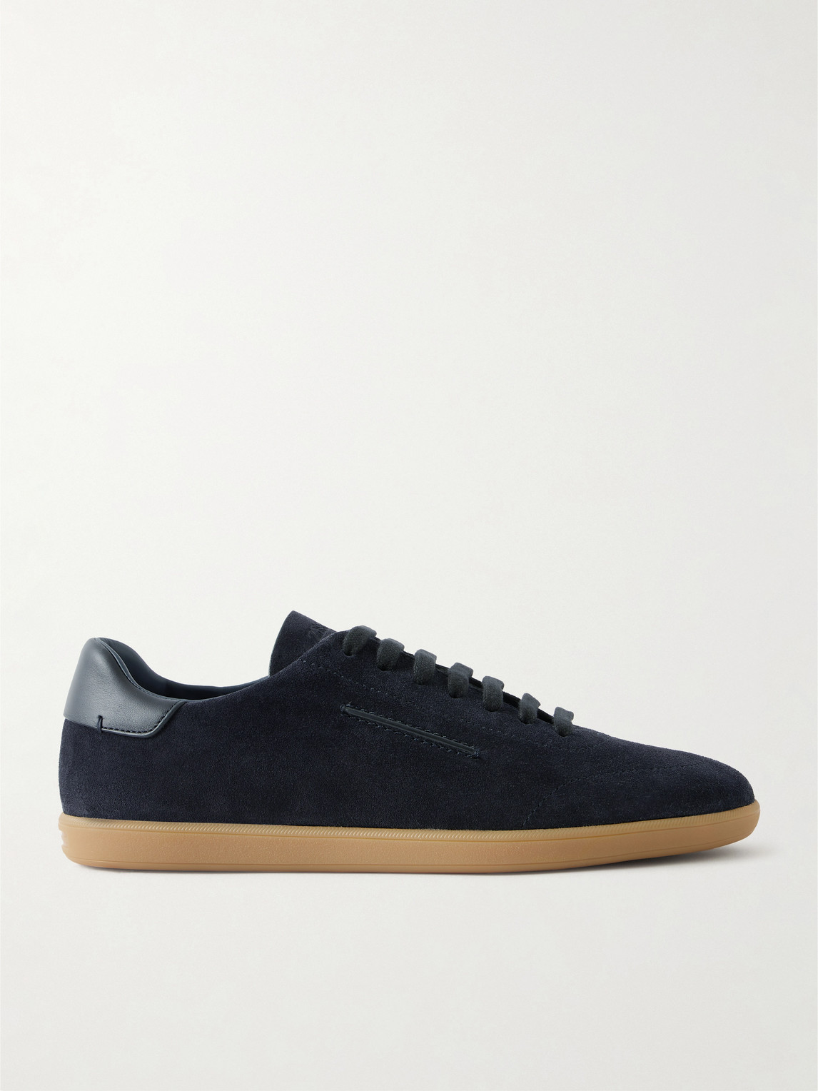 Zegna 232 Leather-Trimmed Suede Sneakers - Men