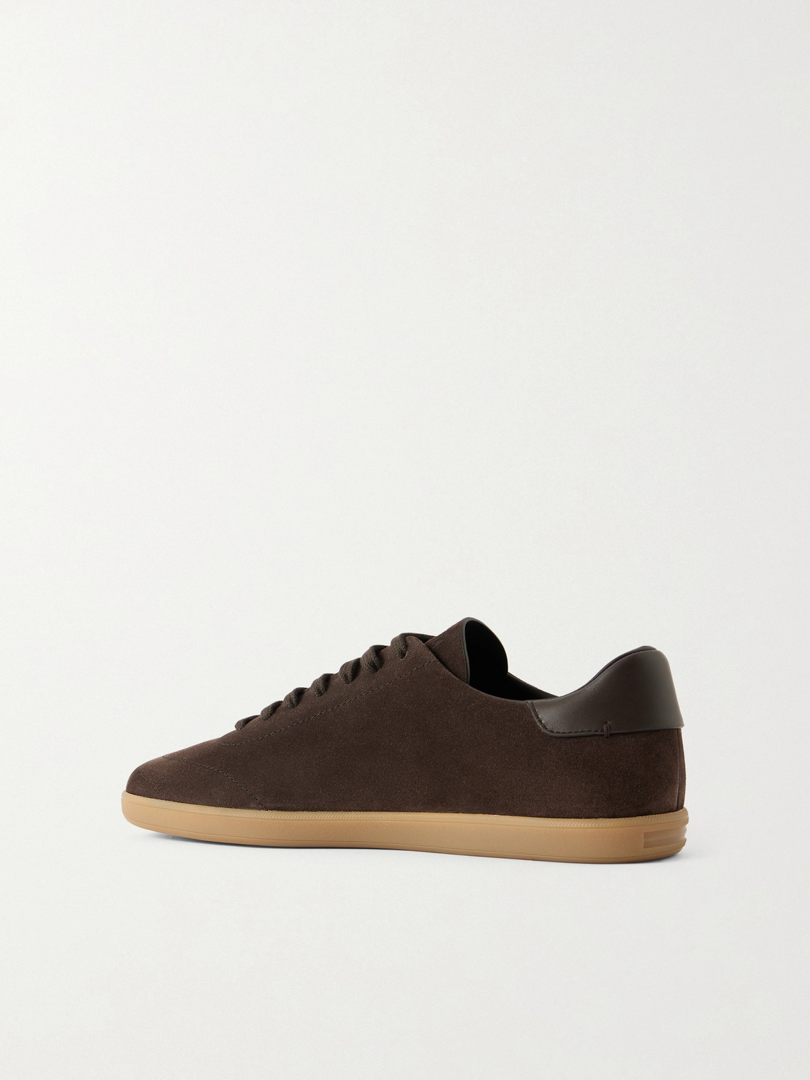 Zegna Suede Low Profile Sneakers Rubber Sole In Brown