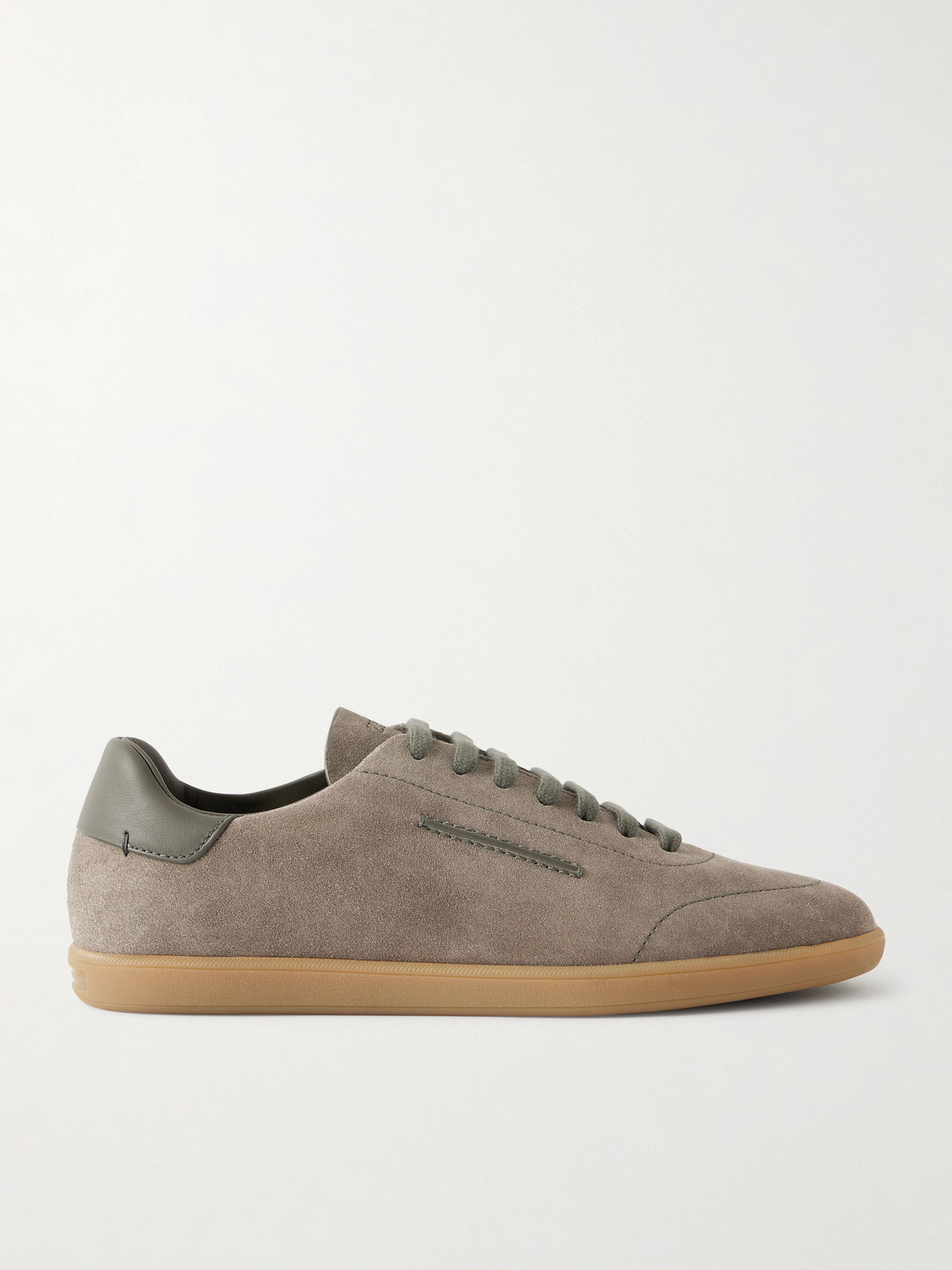 Zegna 232 Leather-Trimmed Suede Sneakers - Men