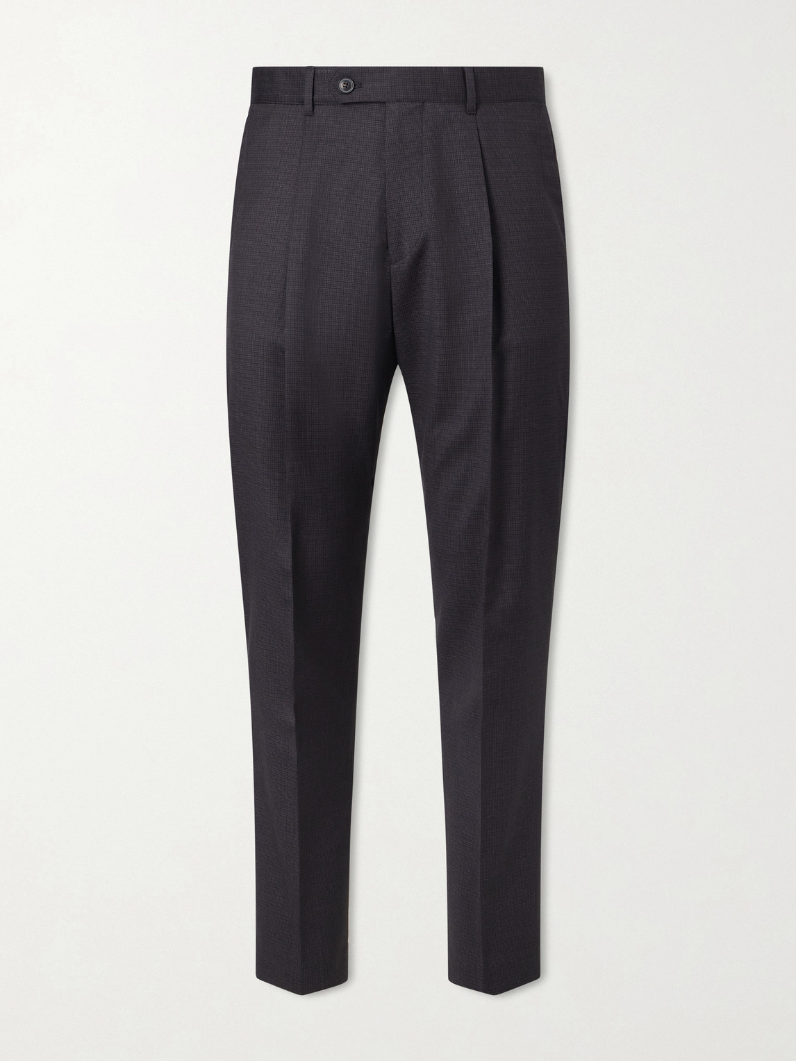 Paul Smith Tapered Pleated Checked Wool Trousers - Men
