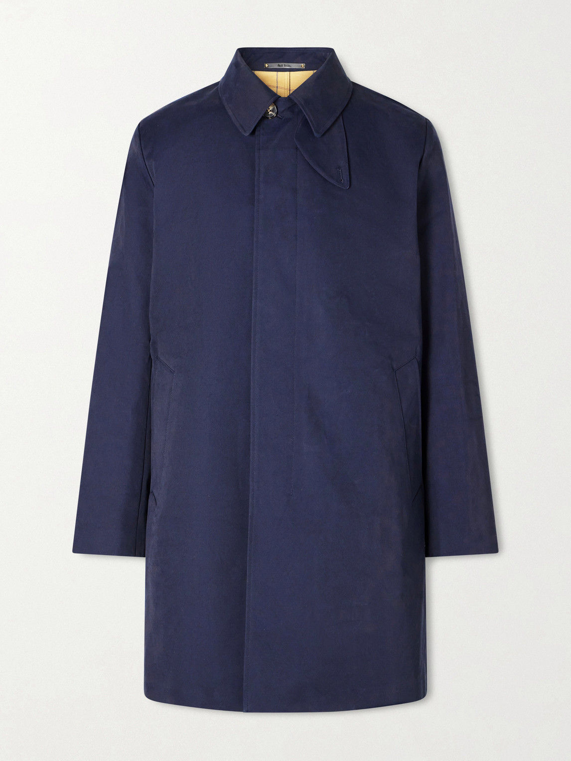 Paul Smith Cotton-blend Gabardine Coat In Blue
