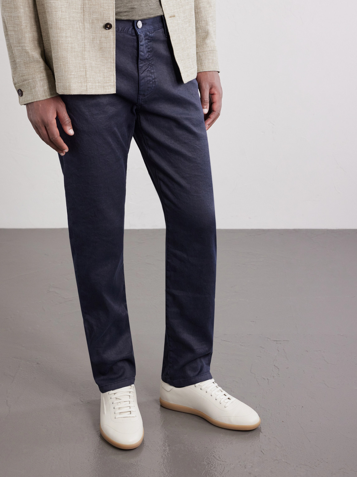 Zegna 232 Low Top Suede Sneakers Rubber Sole In White