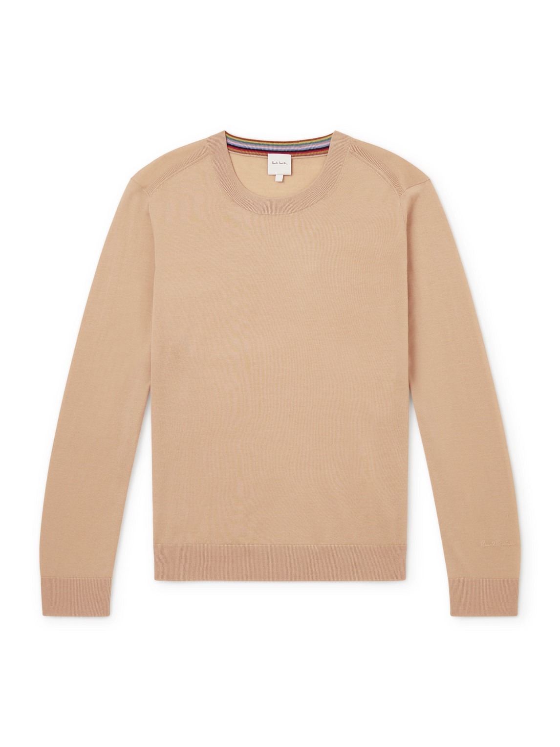 Paul Smith Logo-embroidered Merino Wool Sweater In Multi