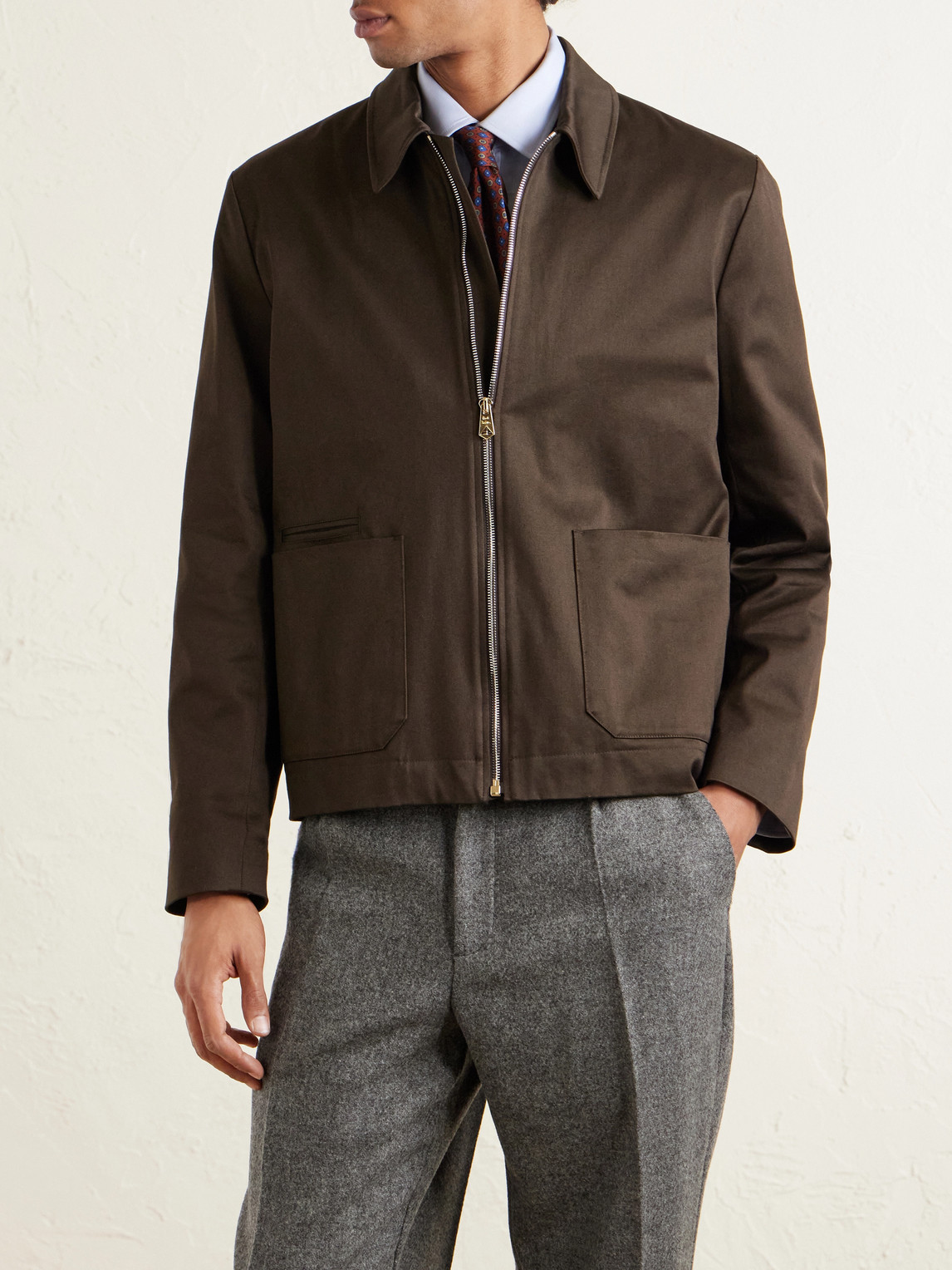  Paul Smith - Cotton-blend Twill Jacket - Men - Brown - S 