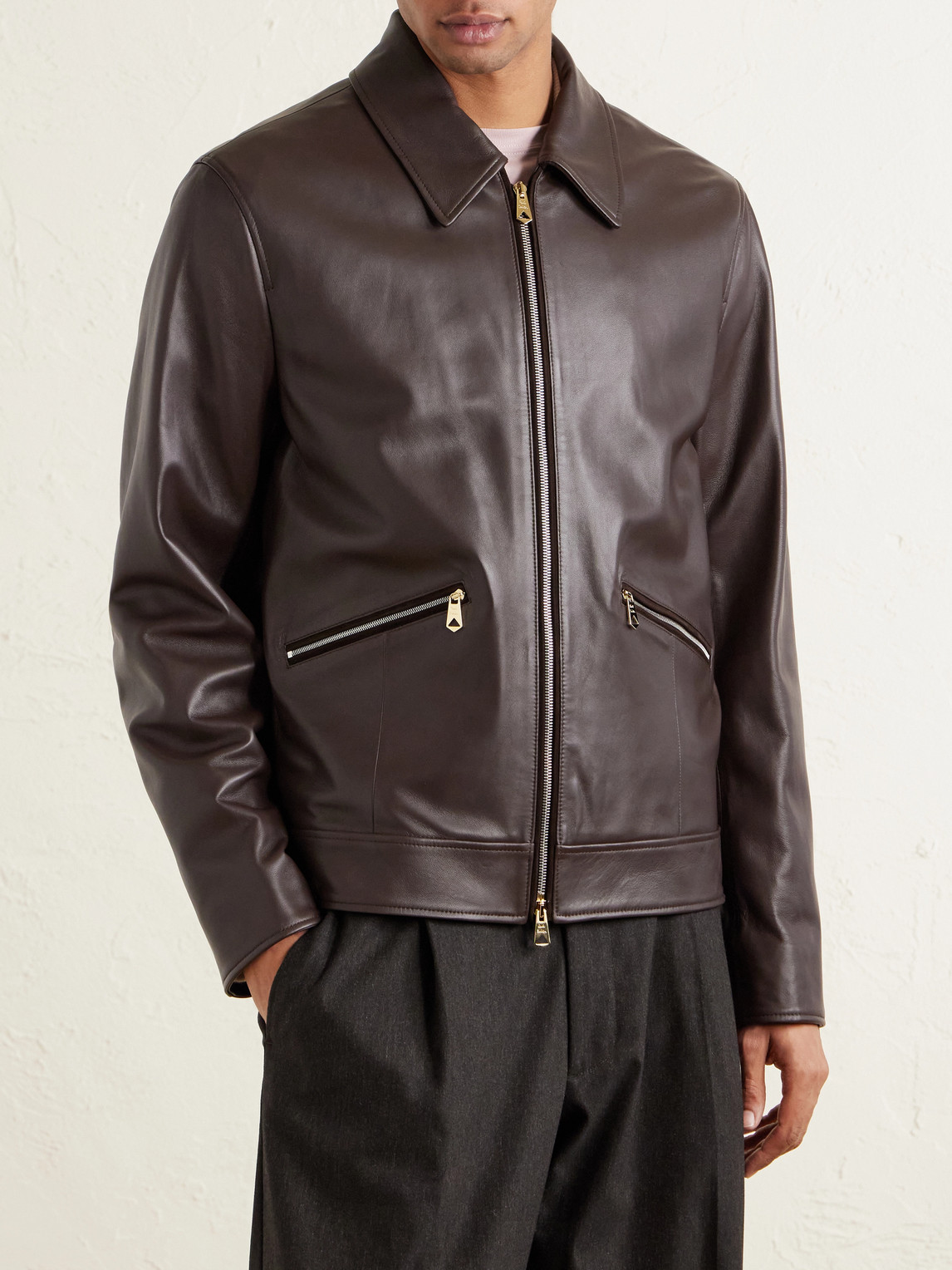  Paul Smith - Leather Jacket - Men - Brown - S 