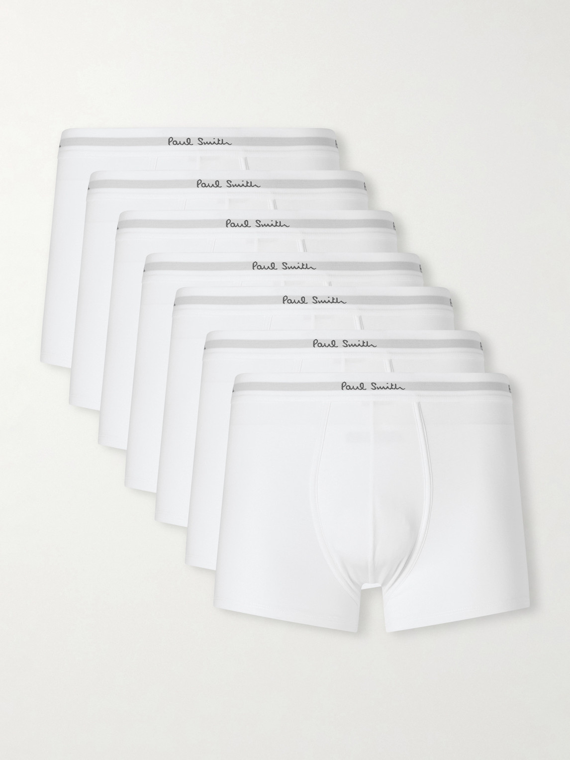 Paul Smith Seven-pack Stretch Organic Cotton-jersey Boxer Briefs In Multi